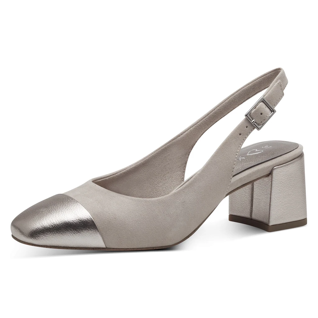 MARCO TOZZI Slingpumps Abendschuh Sommerschuh Blockabsatz in modischer Karreeform online kaufen