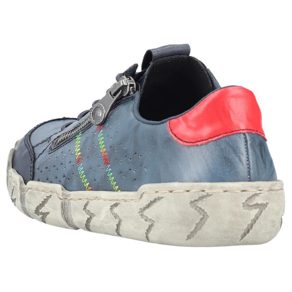 Rieker Sneaker Freizeitschuh Halbschuh Schlupfschuh mit bunter Ziernaht kaufen Kostenlose Rückgabe