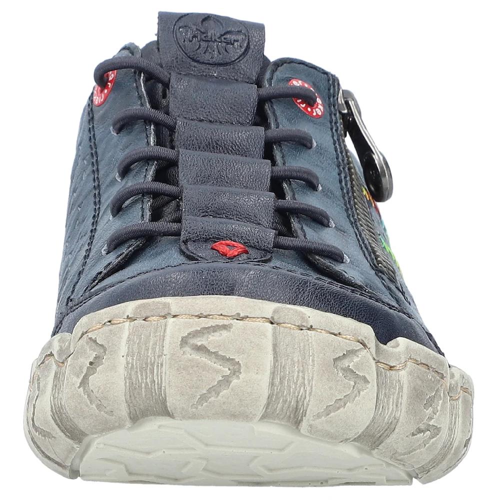 Rieker Sneaker Freizeitschuh Halbschuh Schlupfschuh mit bunter Ziernaht kaufen Kostenlose Rückgabe