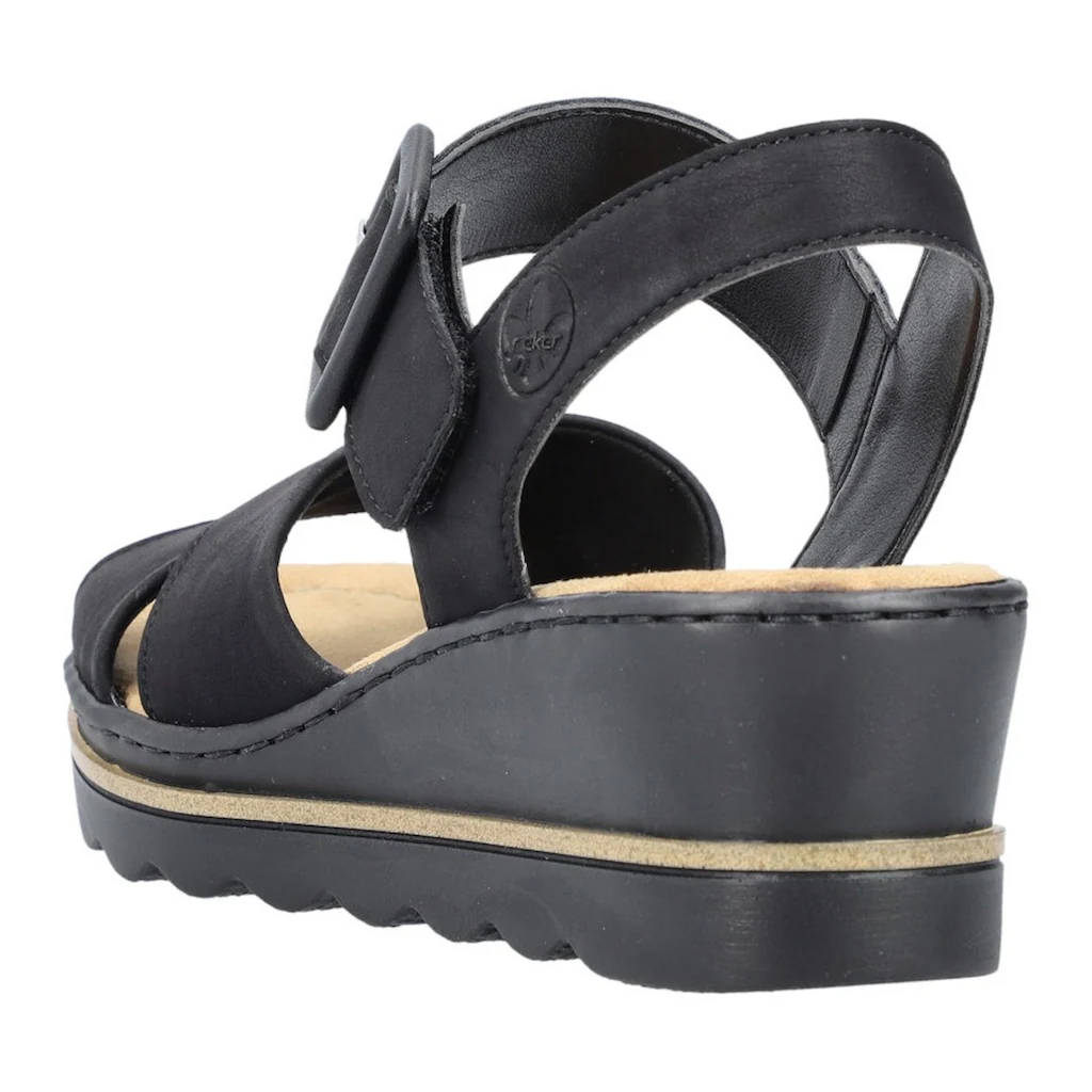 Rieker Keilsandalette Sommerschuh Sandale Keilabsatz mit gekreuzten Bandagen bestellen Letzter Tag