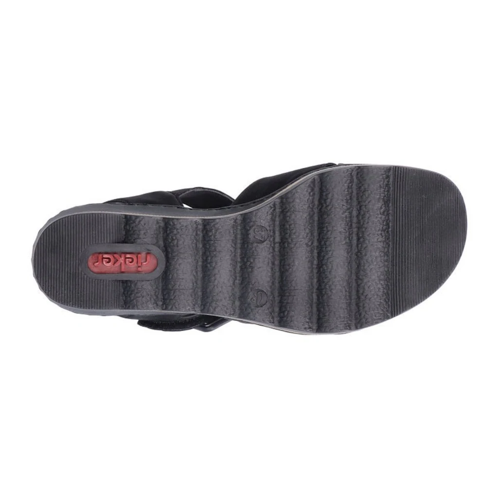 Rieker Keilsandalette Sommerschuh Sandale Keilabsatz mit gekreuzten Bandagen bestellen Letzter Tag