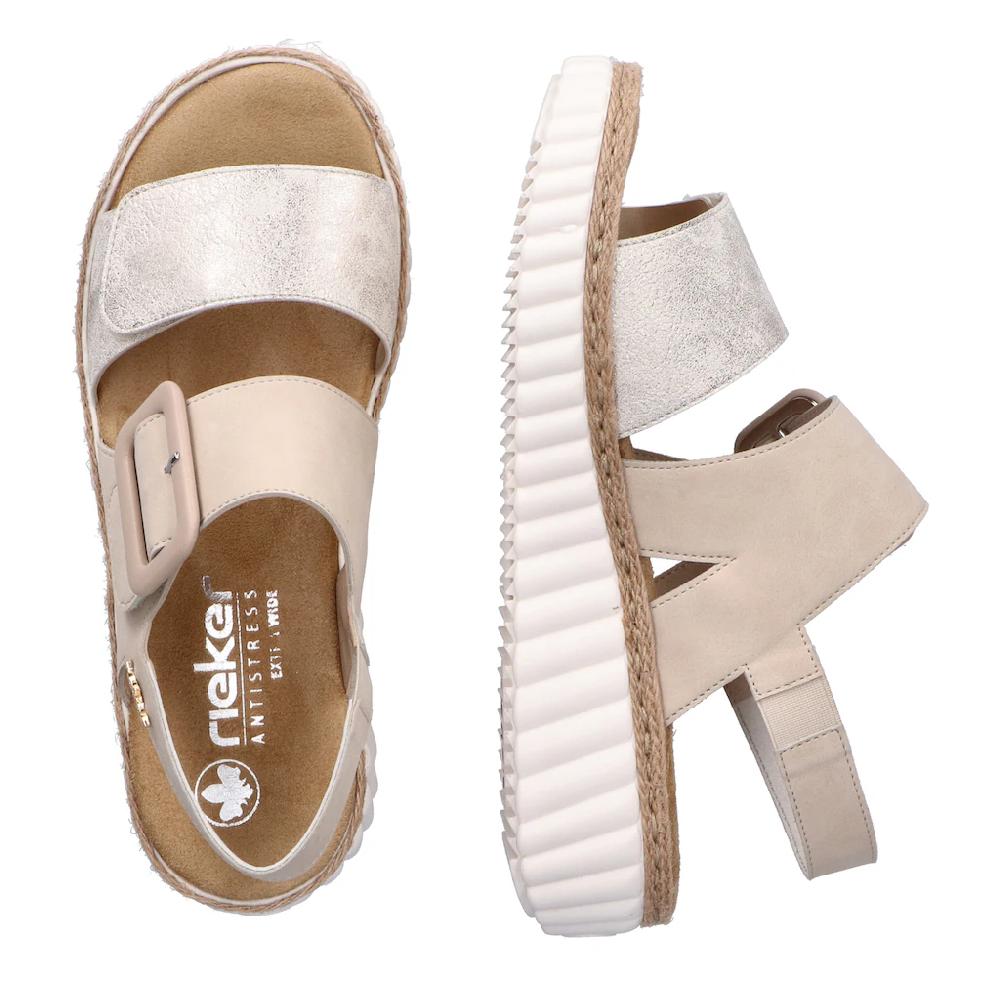 Rieker Sandale Sommerschuh Sandalette Keilabsatz mit zwei Klettverschlüssen bestellen Bis zu 50% Rabatt