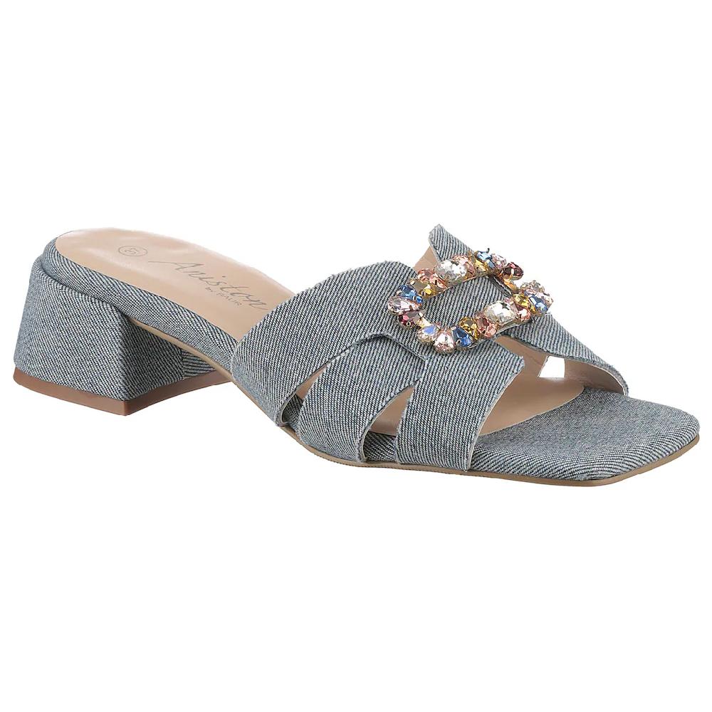Aniston SHOES Pantolette Sommerschuh Festtagsschuh Blockabsatz - NEUE KOLLEKTION Nur für heute