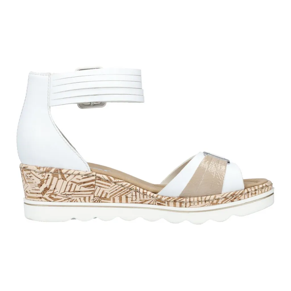 Rieker Keilsandalette Sommerschuh Sandale Keilabsatz mit Print an der Laufsohle online kaufen Super Rabatt