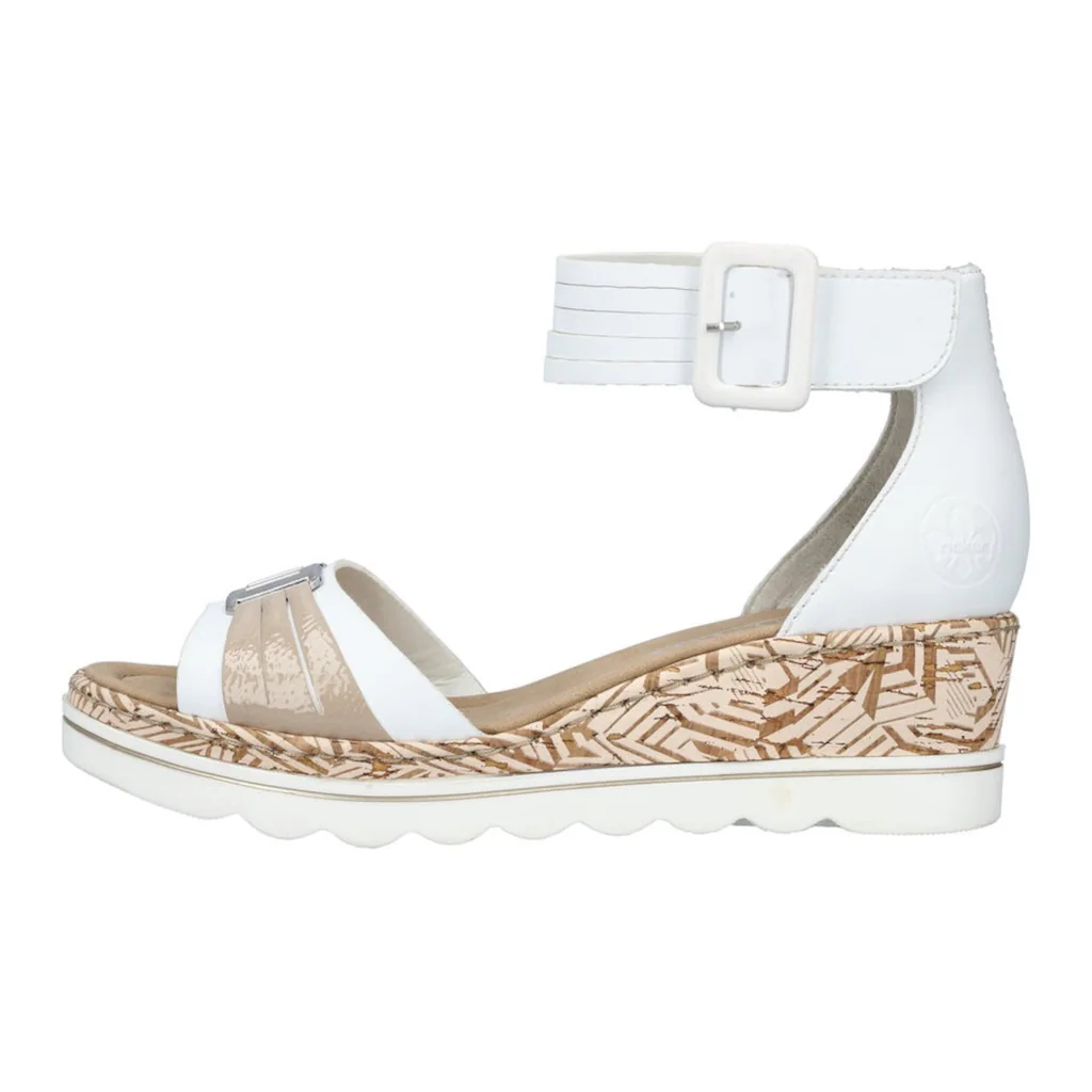 Rieker Keilsandalette Sommerschuh Sandale Keilabsatz mit Print an der Laufsohle online kaufen Super Rabatt