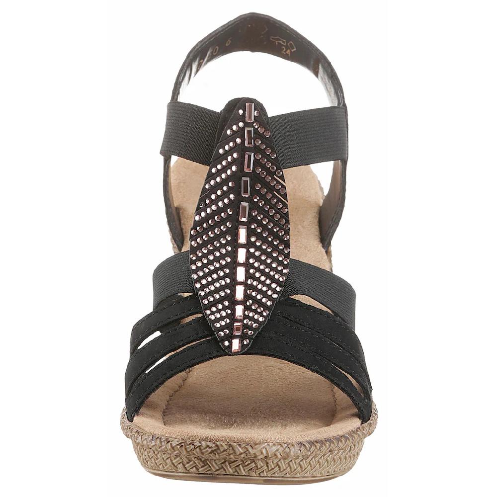 Rieker Sandalette mit Glitzersteinchen verziert online kaufen Hotsell