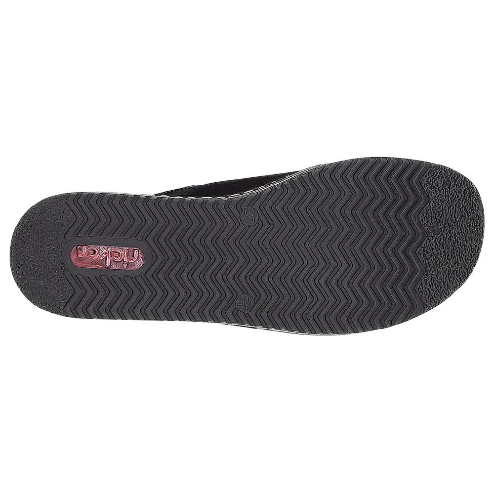 Rieker Pantolette Plateau Sommerschuh Schlappen in klassischer Optik online bestellen Schlussverkauf