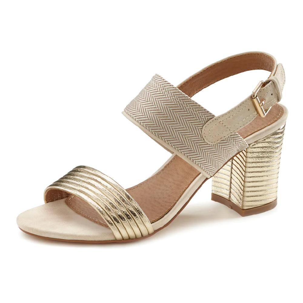 LASCANA Riemchensandalette Sandale Sommerschuh mit Blockabsatz VEGAN bestellen Valentinstagsangebot