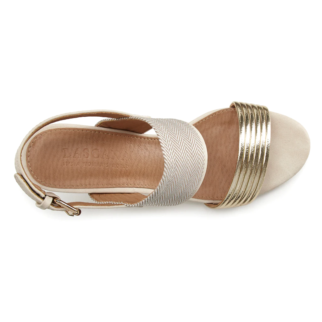 LASCANA Riemchensandalette Sandale Sommerschuh mit Blockabsatz VEGAN bestellen Valentinstagsangebot