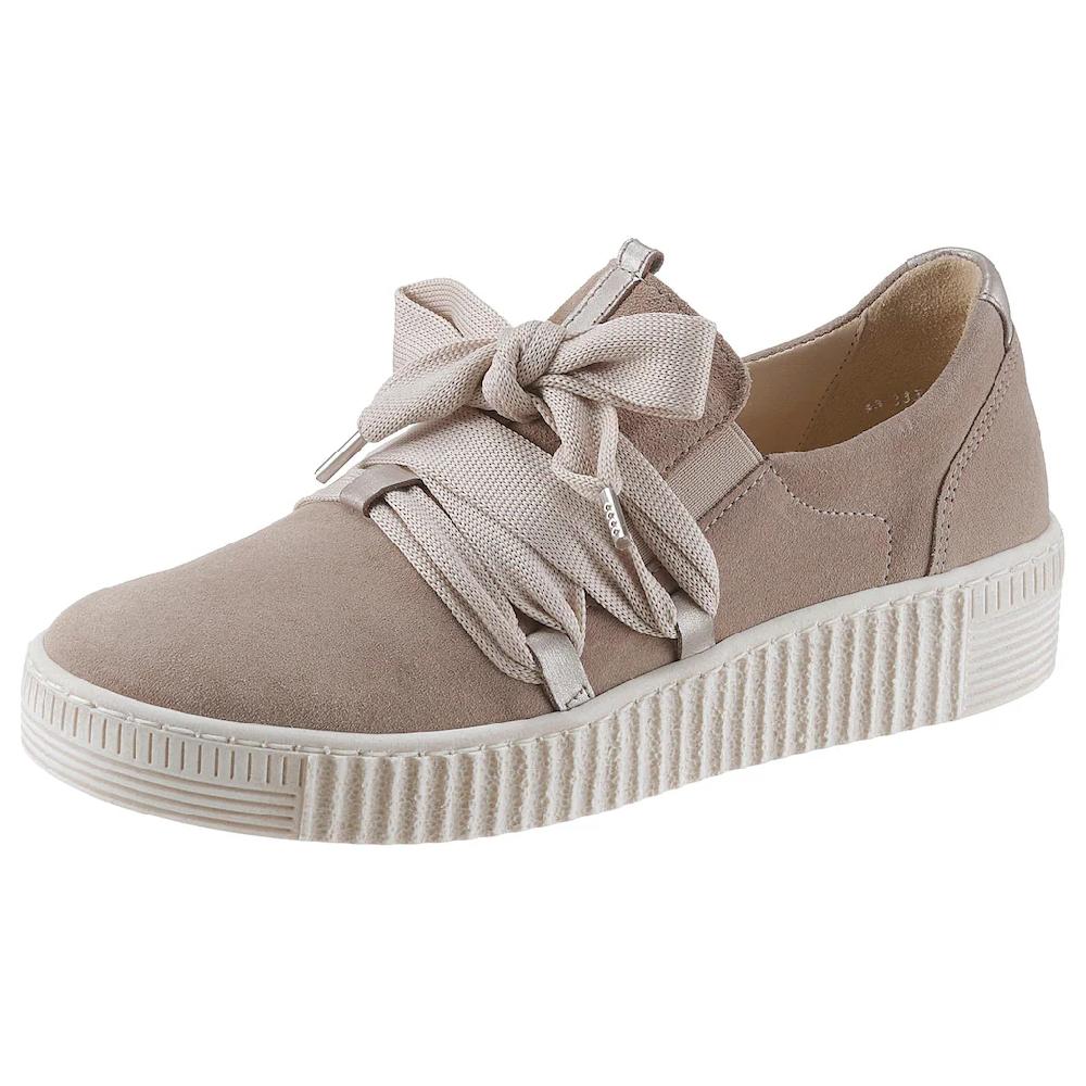 Gabor Plateausneaker Schnürschuh Halbschuh Slipper mit aufgesetzter Zierschnürung