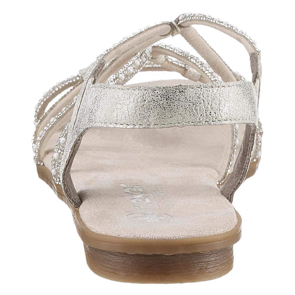 Rieker Riemchensandale Sommerschuh Sandalette Blockabsatz mit Gummizügen für guten Sitz kaufen Tiefpreis