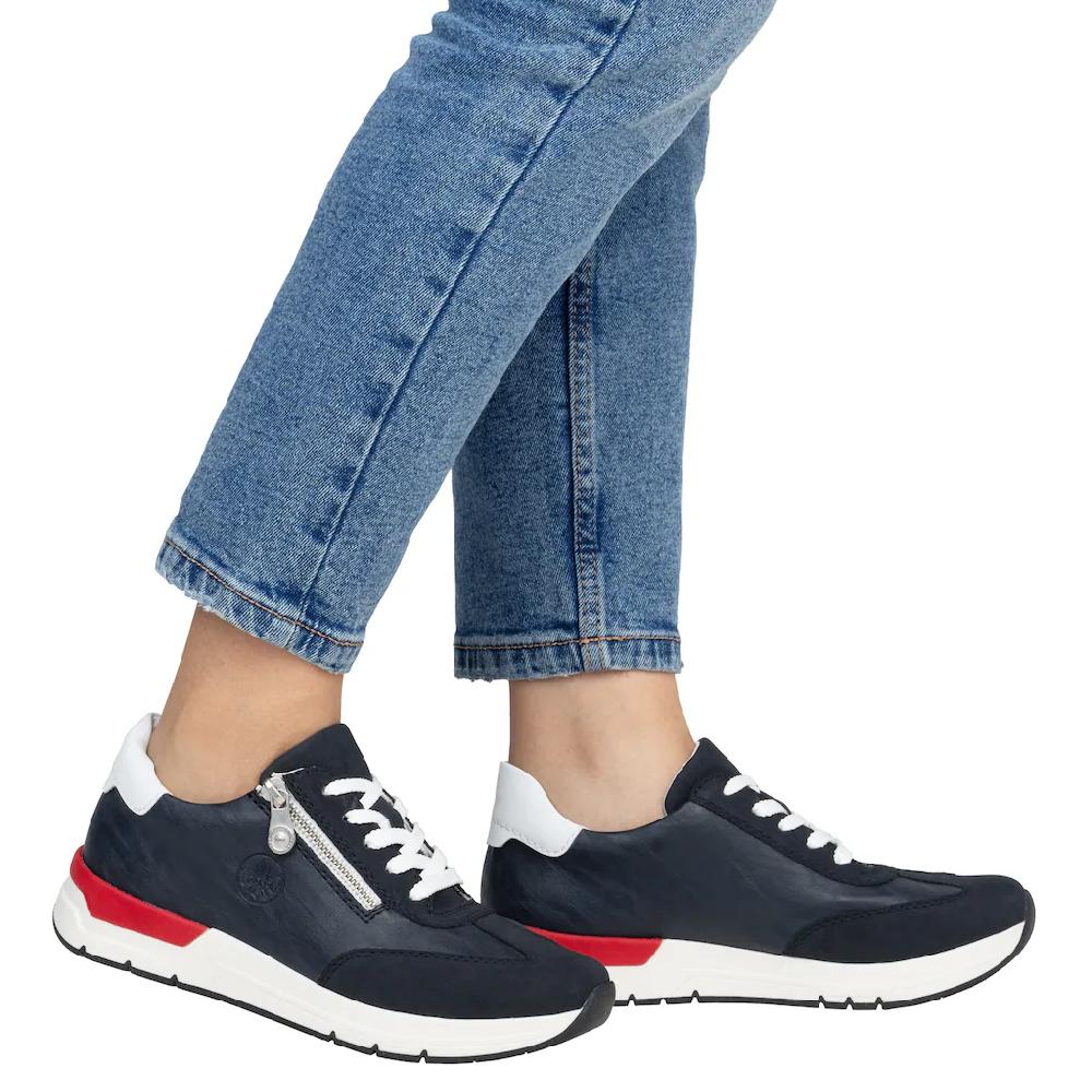 Rieker Keilsneaker Halbschuh Freizeitschuh Schnürschuh mit seiltichem Reißverschluss online bestellen Günstiger Verkauf