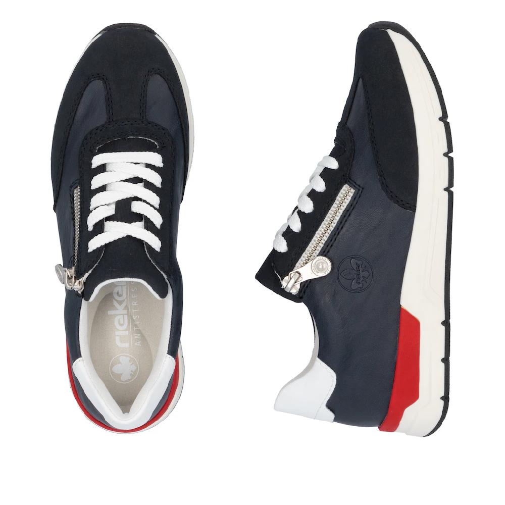 Rieker Keilsneaker Halbschuh Freizeitschuh Schnürschuh mit seiltichem Reißverschluss online bestellen Günstiger Verkauf