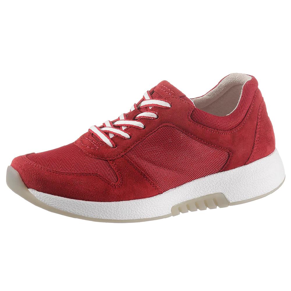 Gabor Rollingsoft Keilsneaker Freizeitschuh Halbschuh Schnürschuh im sommerlichem Materialmix online kaufen