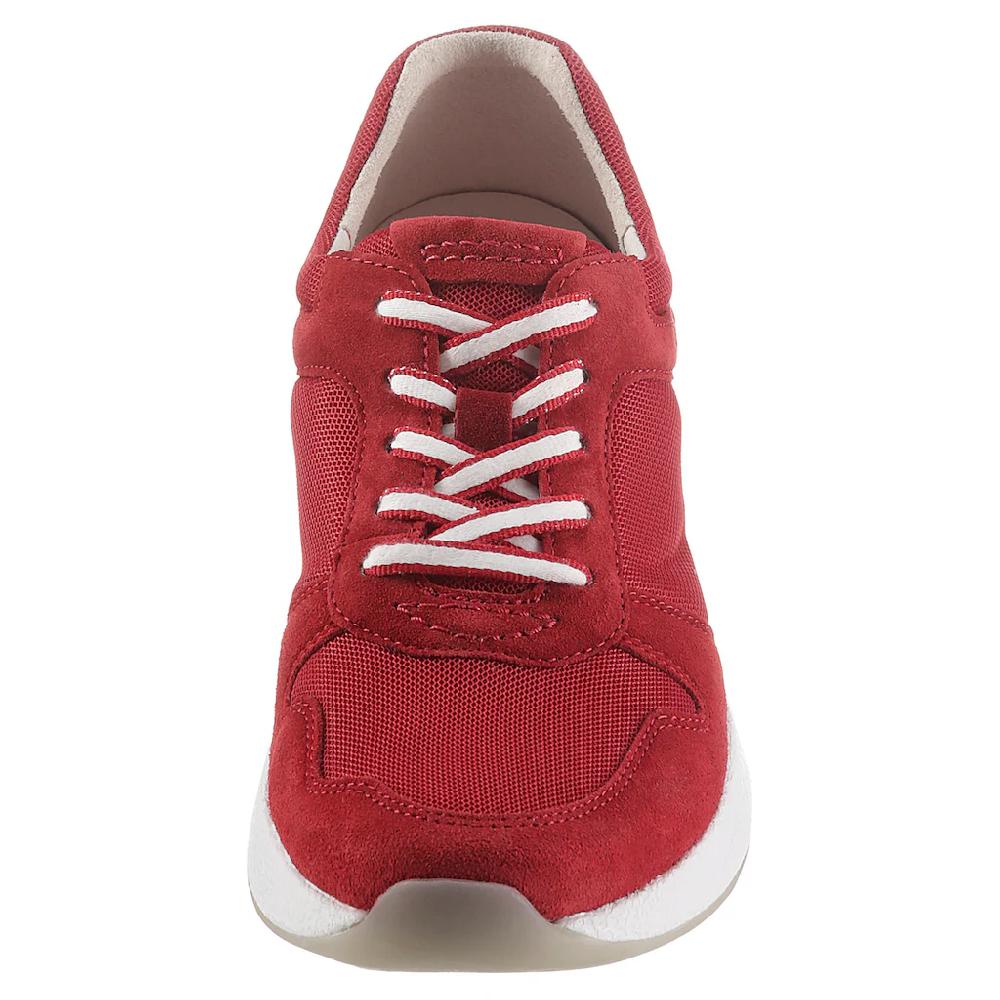 Gabor Rollingsoft Keilsneaker Freizeitschuh Halbschuh Schnürschuh im sommerlichem Materialmix online kaufen Fabrikverkauf