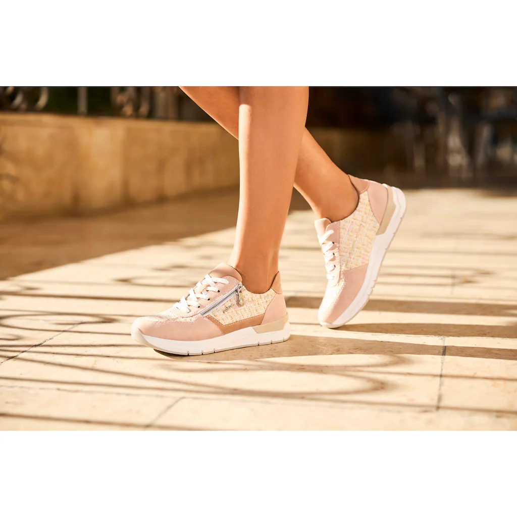 Rieker Keilsneaker Halbschuh Freizeitschuh Casual-Schnürschuh im Materialmix kaufen Flash Sale
