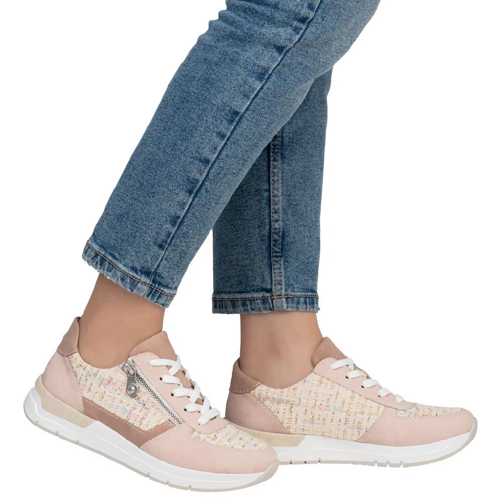 Rieker Keilsneaker Halbschuh Freizeitschuh Casual-Schnürschuh im Materialmix kaufen Flash Sale