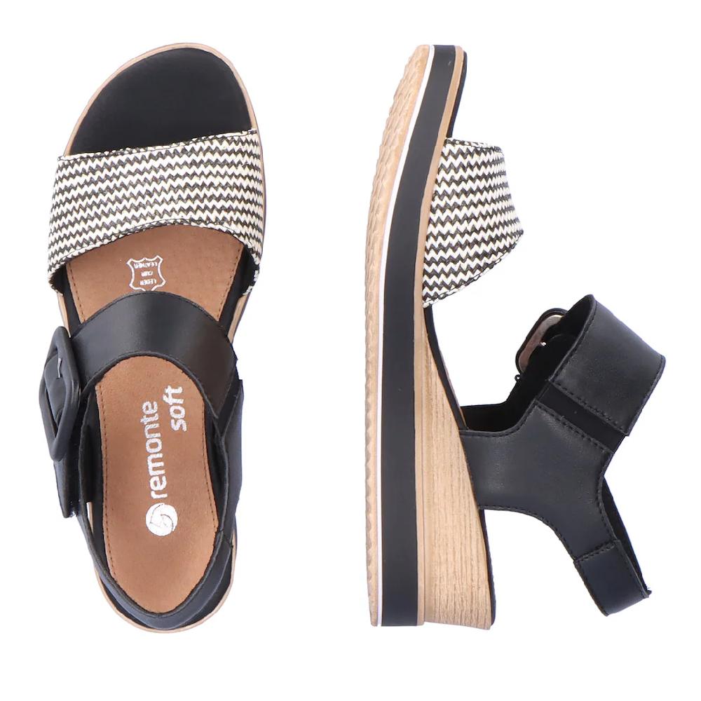 Remonte Sandalette »ELLE-Collection« Sommerschuh Sandale Bequemschuh mit Klett unter der Zierschnalle online kaufen Osterangebot