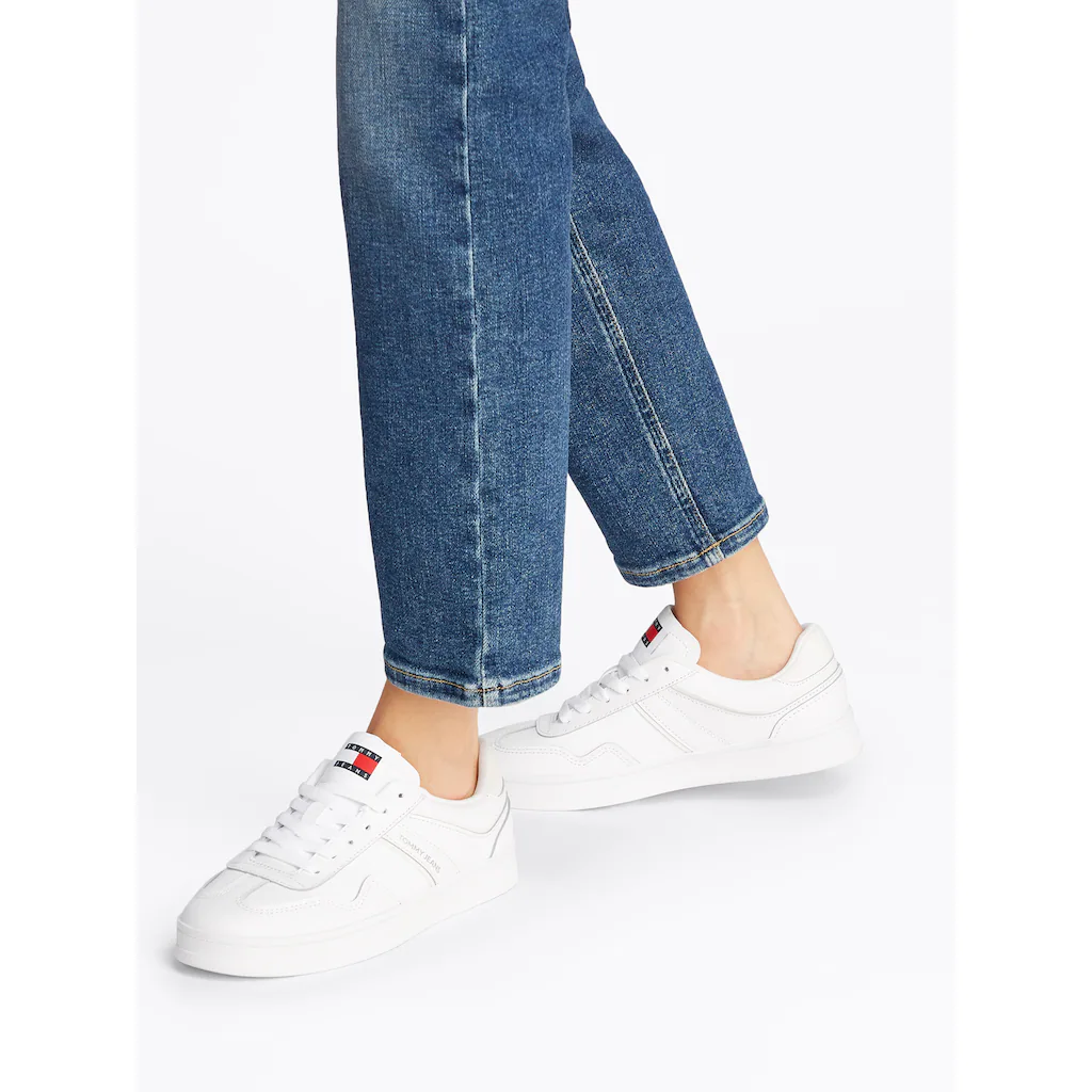 Tommy Jeans Plateausneaker »THE GREENWICH LEATHER« Freizeitschuh Halbschuh Schnürschuh im Basket-Look online kaufen Große Rabatte