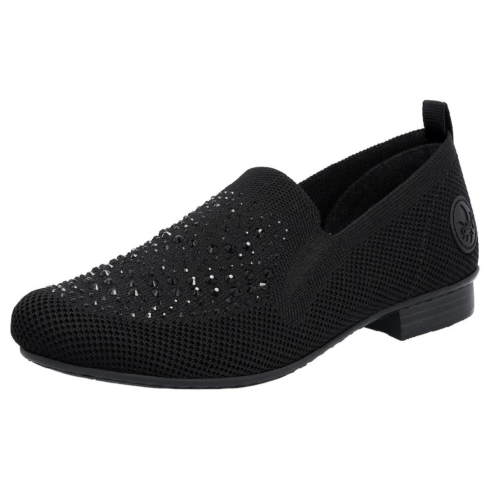 Rieker Slipper Loafer Business Schuh mit Strass-Steinchen verziert ▷ für