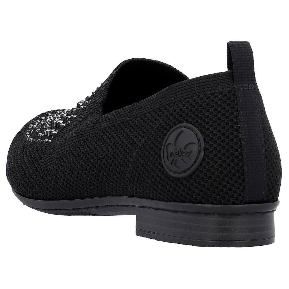 Rieker Slipper Loafer Business Schuh mit Strass-Steinchen verziert ▷ für Tägliche Deals