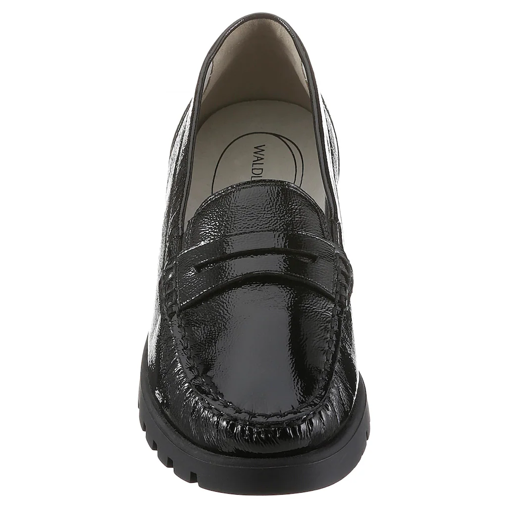 Waldläufer Mokassin »HEGLI« Slipper Bequemschuh aus Lackleder in komfortabler Schuhweite H online kaufen Riesige Ersparnisse