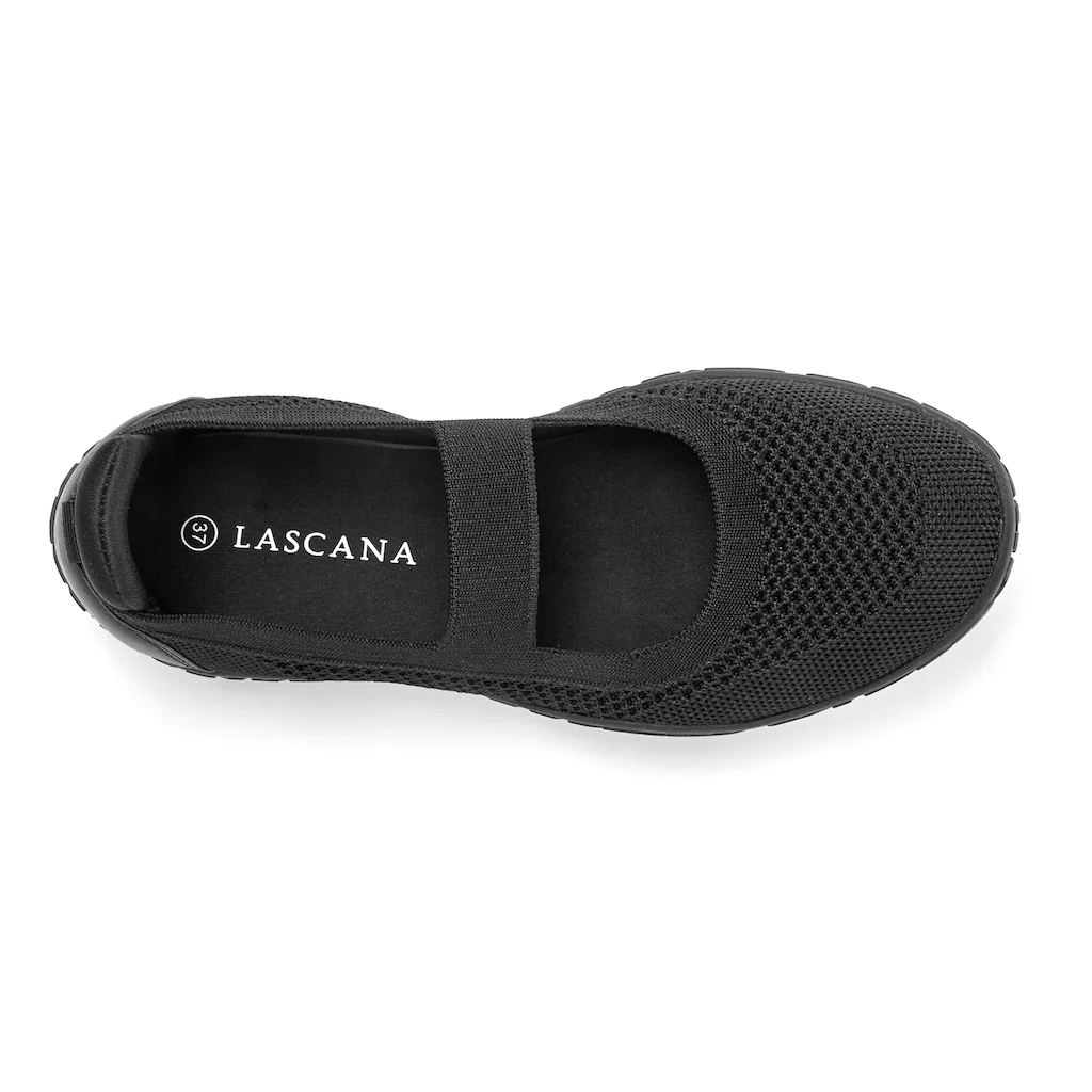 LASCANA Sneaker Ballerinas »Riemchenballerina Slip-On-Sneaker« Freizeitschuh Slipper Halbschuh superleicht flexible Sohle VEGAN bestellen Speichern exportieren