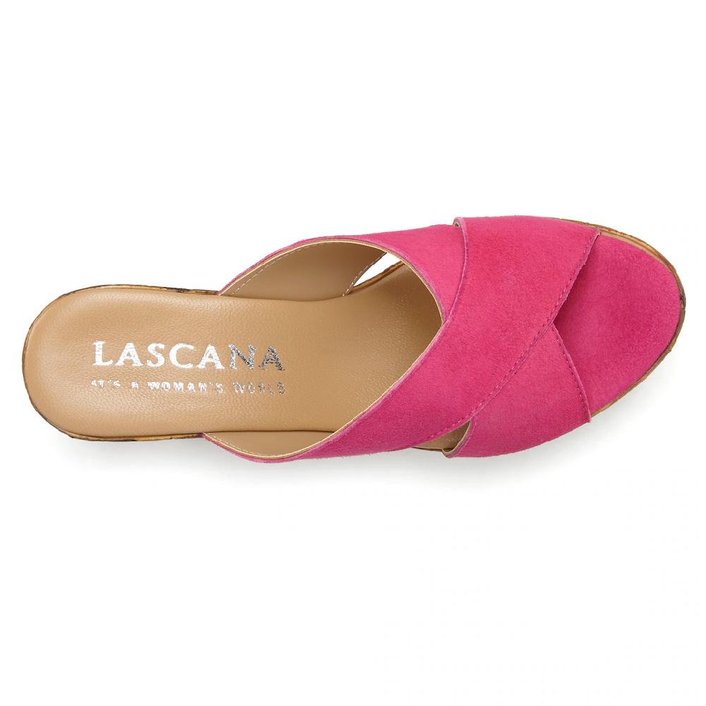 LASCANA Pantolette Mule Sandale offener Schuh aus Leder mit Blockabsatz online kaufen Verkauf