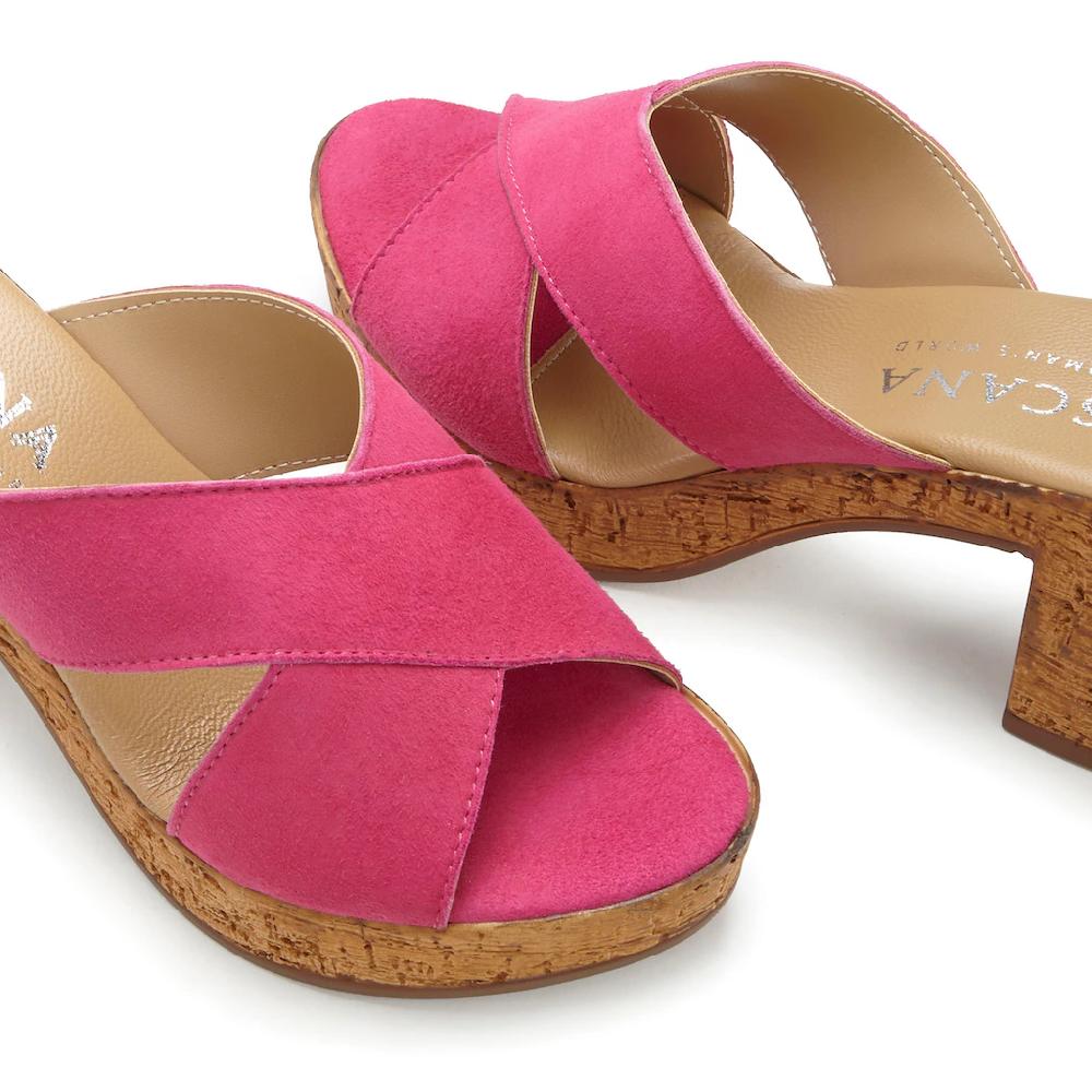 LASCANA Pantolette Mule Sandale offener Schuh aus Leder mit Blockabsatz online kaufen Verkauf