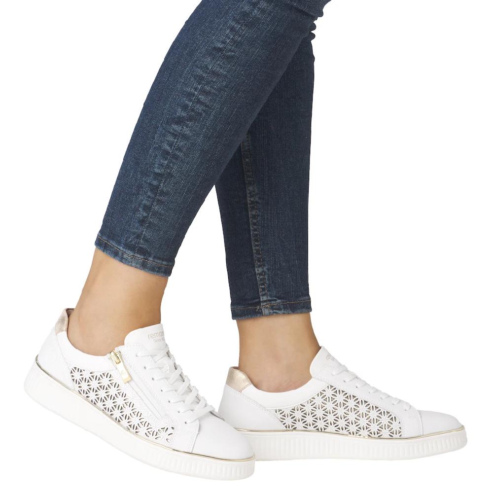 Remonte Plateausneaker Freizeitschuh Schnürer Halbschuh mit Perforation online kaufen im Angebot