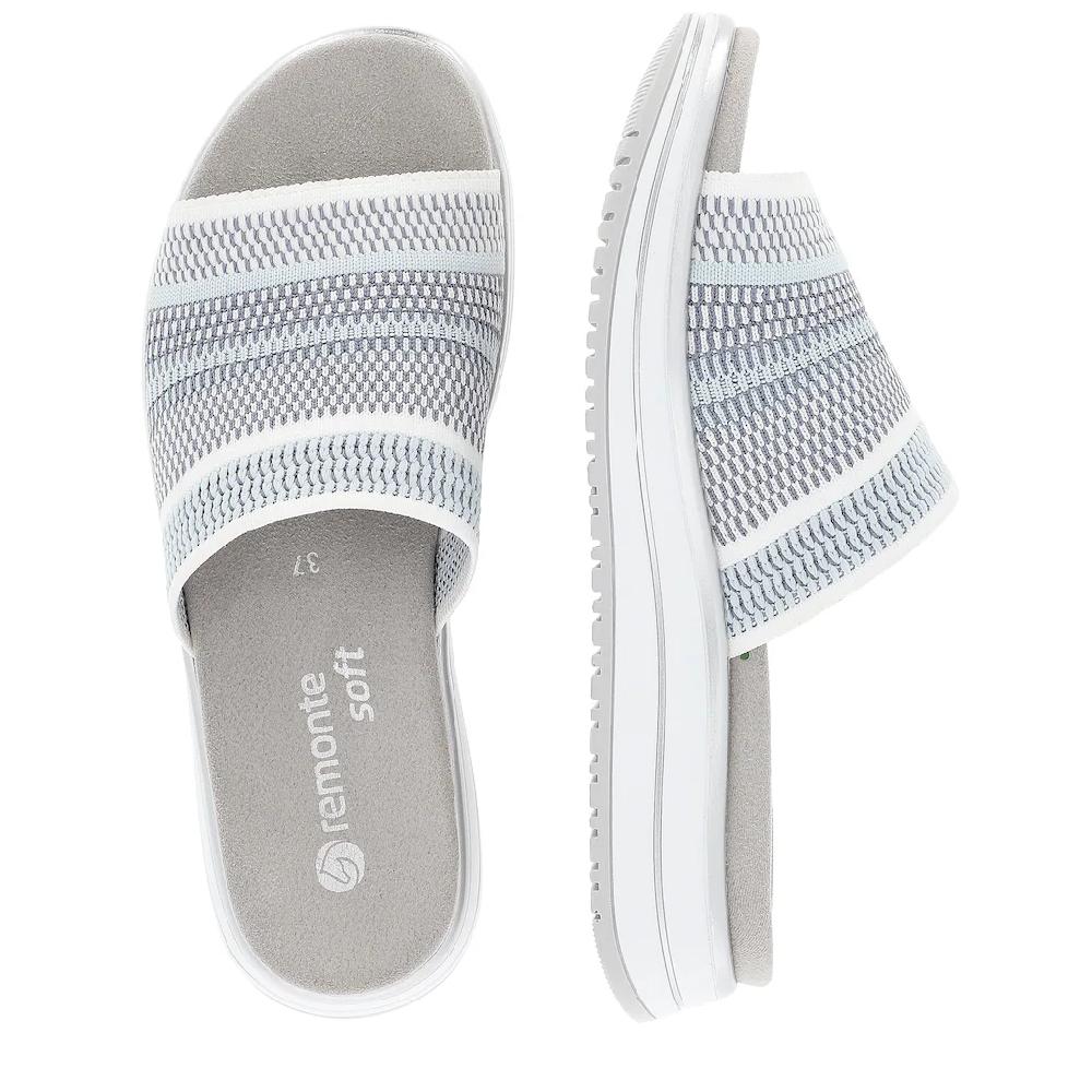 Remonte Pantolette Keilabsatz Sommerschuh Schlappen mit praktischem Gummizug ▷ für Versandkostenfrei