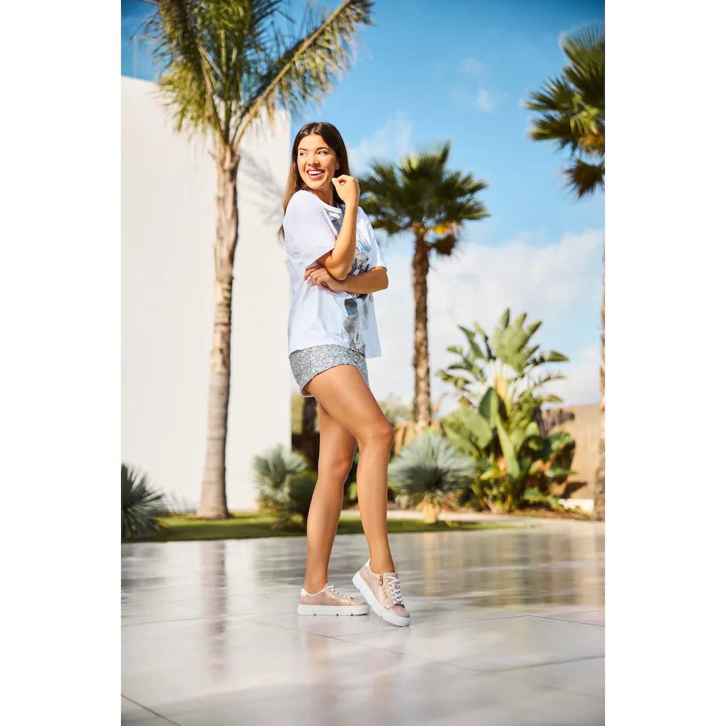 Rieker Plateausneaker Freizeitschuh Halbschuh Schnürschuh mit Reißverschluss kaufen Online Shopping