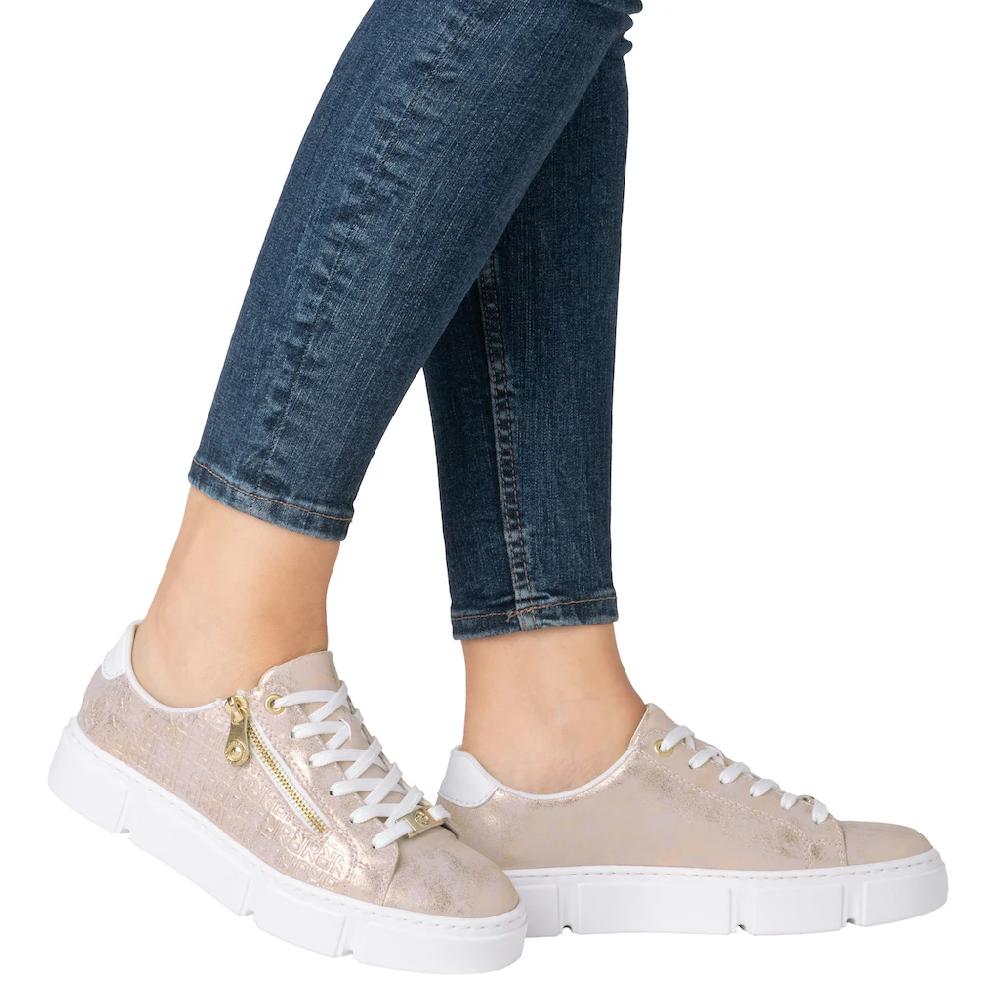 Rieker Plateausneaker Freizeitschuh Halbschuh Schnürschuh mit Reißverschluss kaufen Online Shopping