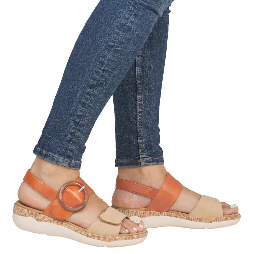 Remonte Keilsandalette Sommerschuh Riemchensandale praktische Klettverschlüsse kaufen Große Rabatte