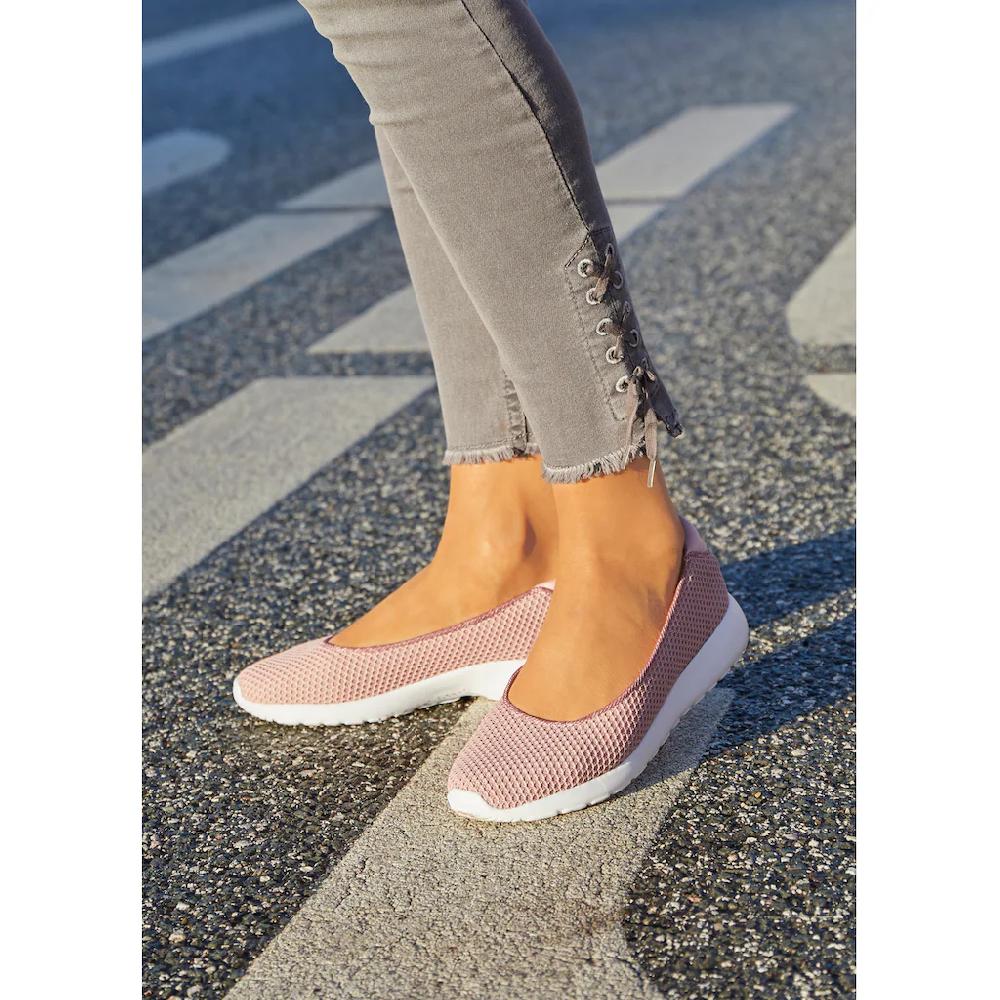 LASCANA Ballerina »Sneaker Ballerinas « Freizeitschuh Slipper Halbschuh Sneaker Slip-In leichte Mesh-Optik kaufen Tägliche Deals