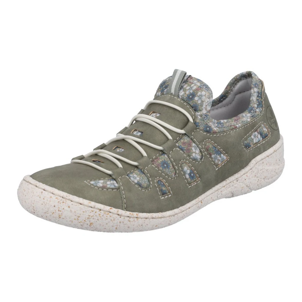 Rieker Slip-On Sneaker Slipper Schlupfschuh Freizeitschuh mit Blumendruck online bestellen