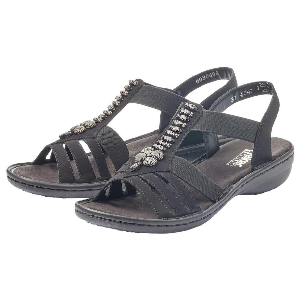 Rieker Riemchensandale Sommerschuh Sandalette Keilabsatz mit schöner Verzierung online kaufen Bis zu 65% Rabatt