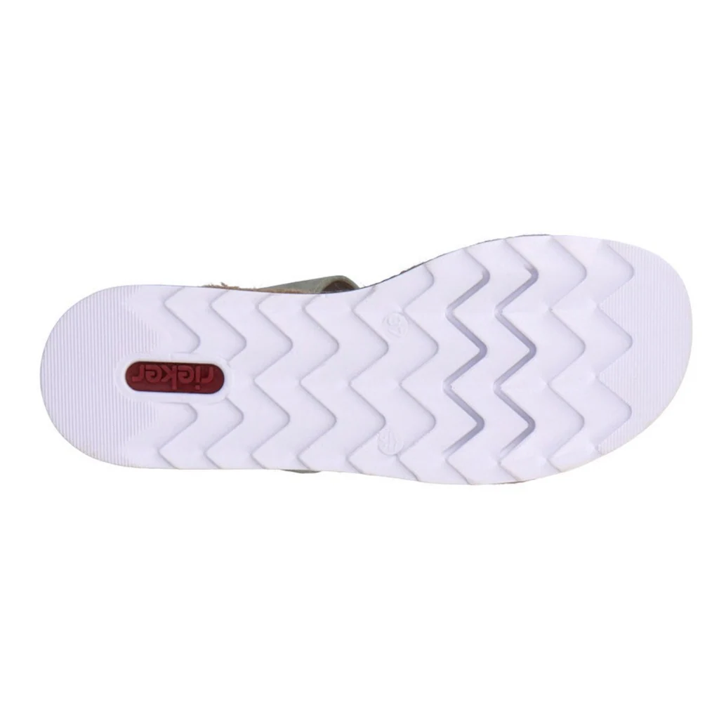 Rieker Pantolette Keilabsatz Sommerschuh Schlappen mit Zierperlen besetzt kaufen Fabrikladen