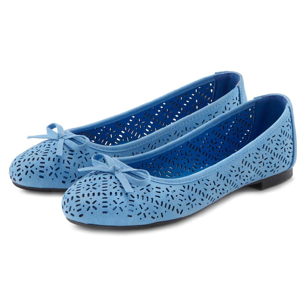 LASCANA Ballerina Freizeitschuh Slipper Halbschuh mit kleinen Cut-Outs VEGAN online bestellen
