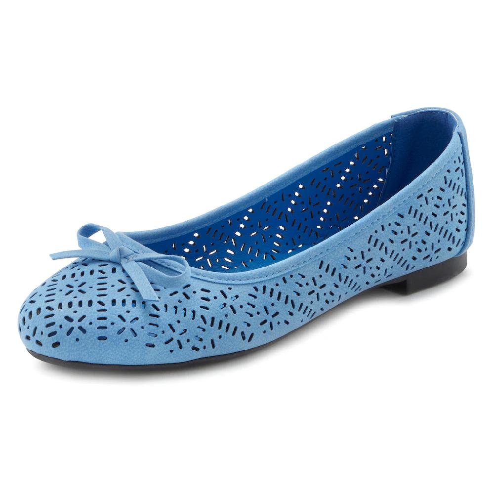 LASCANA Ballerina Freizeitschuh Slipper Halbschuh mit kleinen Cut-Outs VEGAN online bestellen Im Verkauf