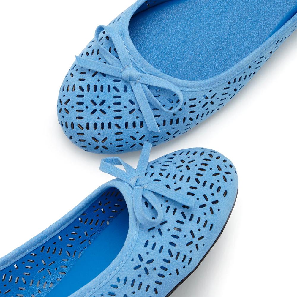 LASCANA Ballerina Freizeitschuh Slipper Halbschuh mit kleinen Cut-Outs VEGAN online bestellen Im Verkauf