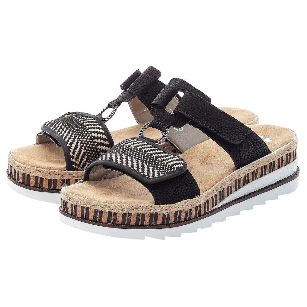 Rieker Pantolette Keilabsatz Sommerschuh Schlappen mit weicher Innensohle online kaufen Großer Ausverkauf