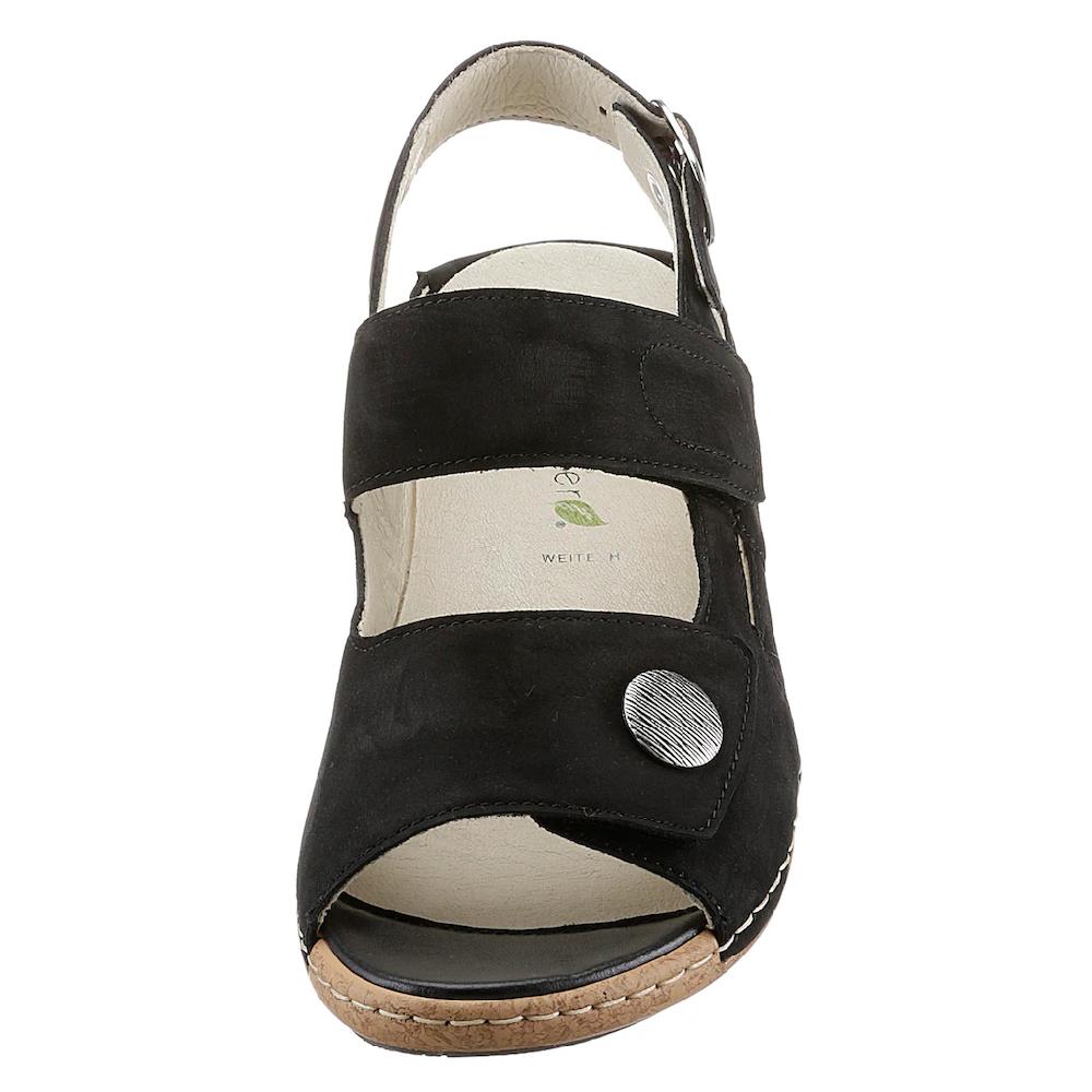 Waldläufer Riemchensandale »HELIETT« Sommerschuh Sandalette Keilabsatz mit Wechselfußbett H-Weite kaufen Begrenztes Angebot