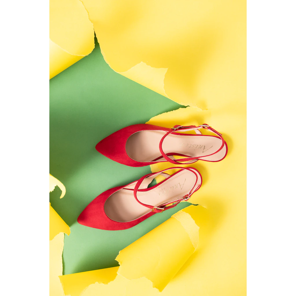 Aniston SHOES Slingpumps Flat Sommerschuh Riemchensandale - neue KOLLEKTION bestellen Black Friday