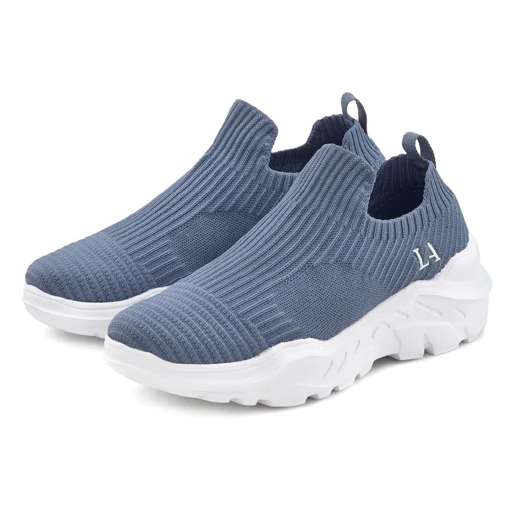 LASCANA Sneaker »Slip-On-Sneaker Halbschuh Slipper« Freizeitschuh elastisches Mesh leichte Sohle VEGAN bestellen Heißer Verkauf