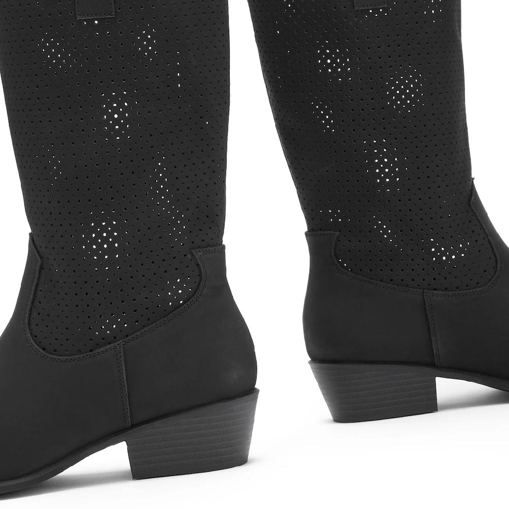 LASCANA Westernstiefel Sommer Boots Ankle Stiefelette Schlupfstiefel Cowboy-Look Cut-Outs kaufen Tägliche Deals