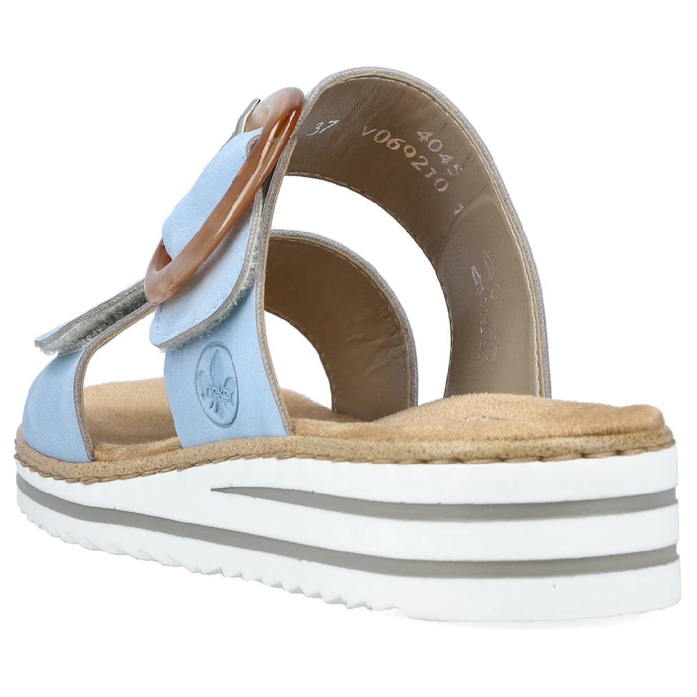 Rieker Pantolette Keilabsatz Sommerschuh Schlappen mit softer Innensohle bestellen Sonderangebote