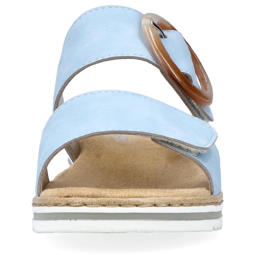 Rieker Pantolette Keilabsatz Sommerschuh Schlappen mit softer Innensohle bestellen Sonderangebote