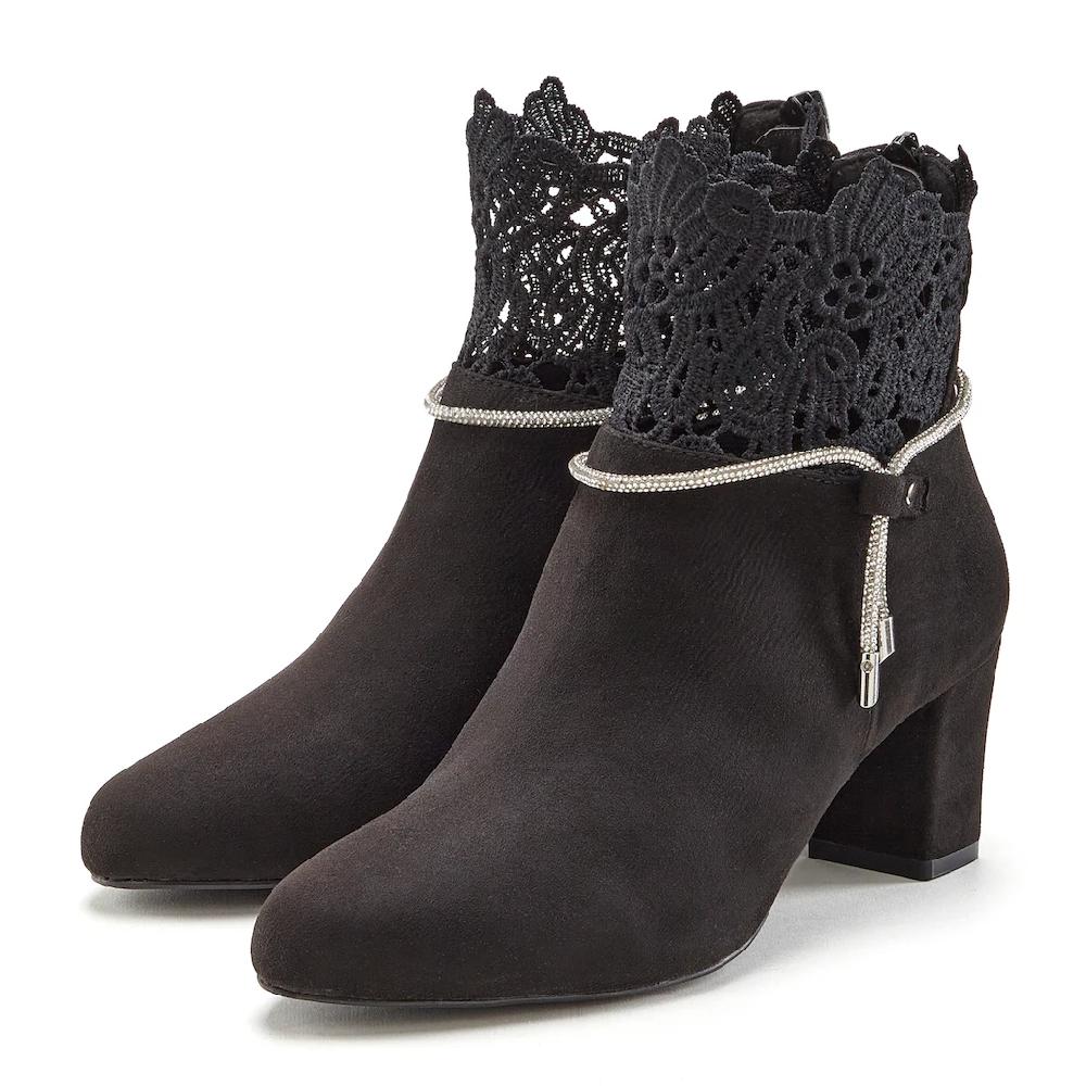 LASCANA Stiefelette mit elegantem Spitzenbesatz Stiefel Boots kaufen