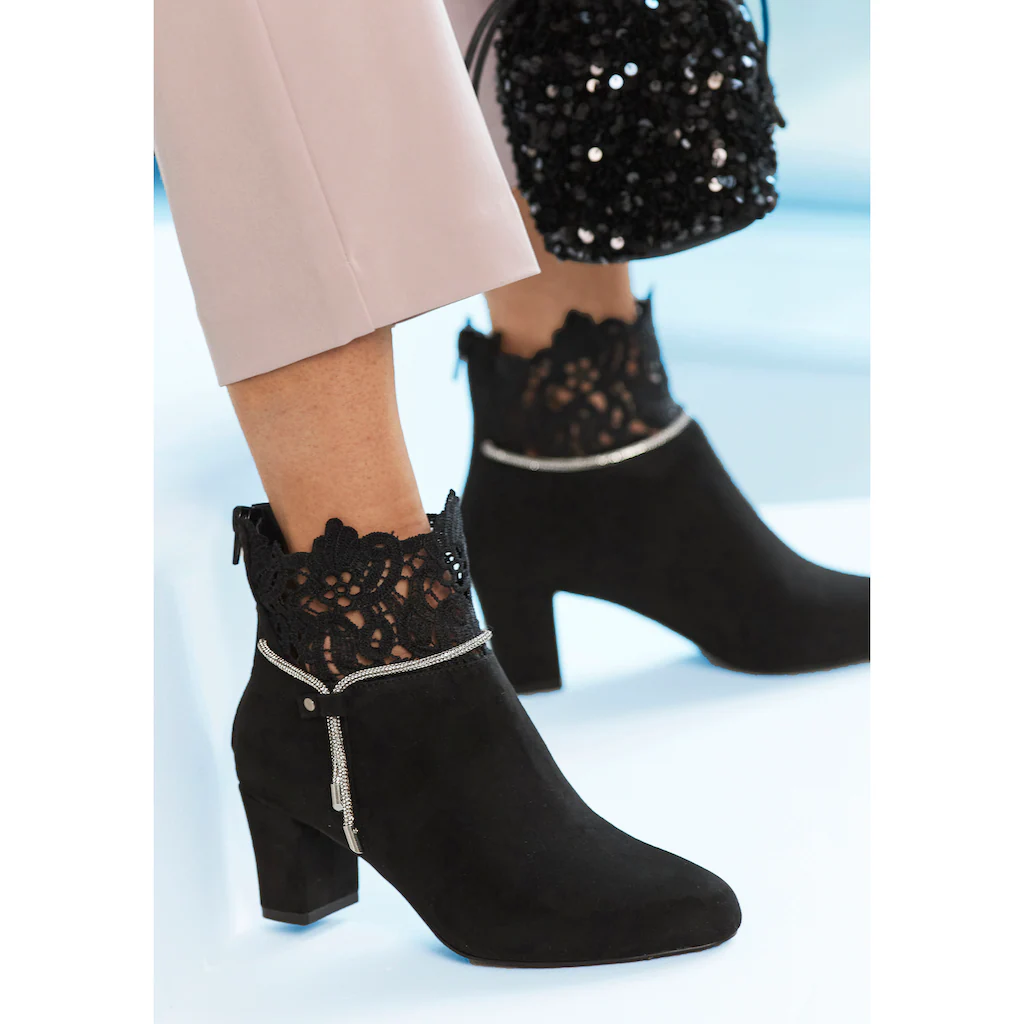 LASCANA Stiefelette mit elegantem Spitzenbesatz Stiefel Boots kaufen Riesige Ersparnisse